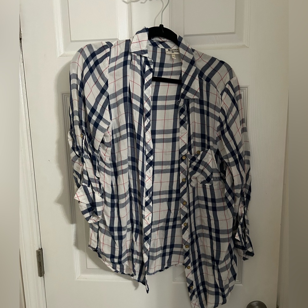 Plaid button down